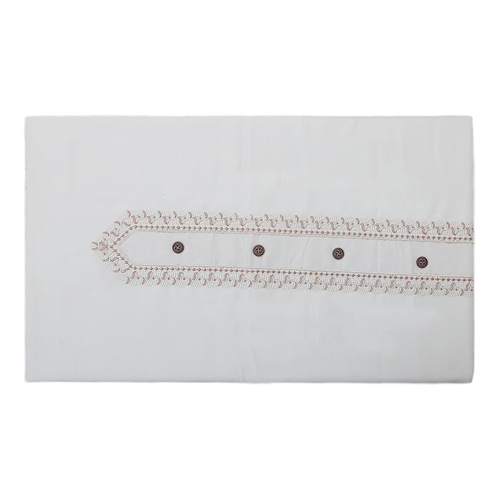 Men's CVC Embroidered Un-Stitched Suit - Off White, Men, Unstitched Fabric, Chase Value, Chase Value