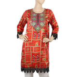 Women's Digital Printed Kurti - Orange, Women, Ready Kurtis, Chase Value, Chase Value