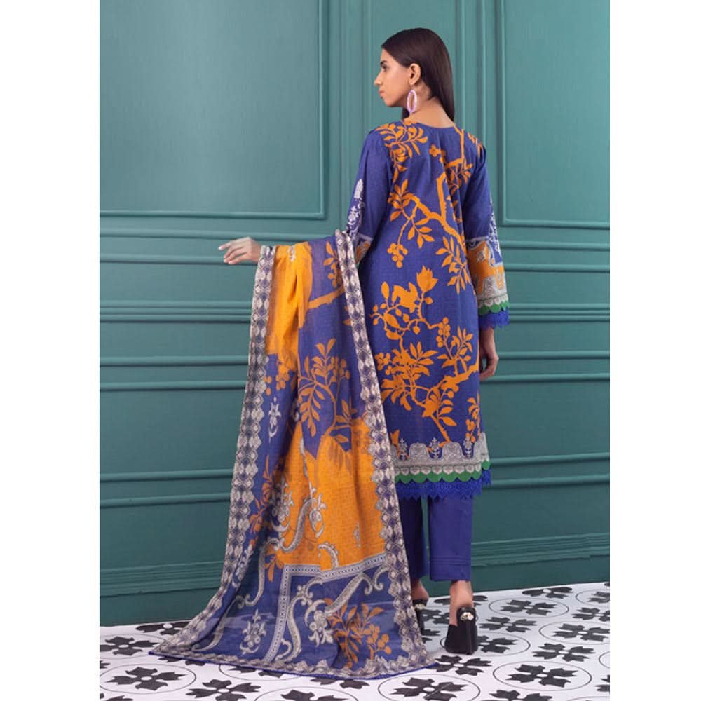 Orchid Digital Printed Lawn 3Pcs Unstitched Suit V1 - 5, Women, 3Pcs Shalwar Suit, Regalia Textiles, Chase Value