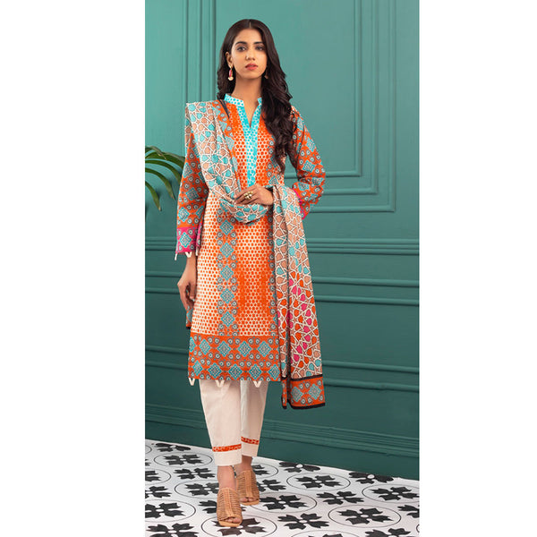 Orchid Digital Printed Lawn 3Pcs Unstitched Suit V1 - 9, Women, 3Pcs Shalwar Suit, Regalia Textiles, Chase Value