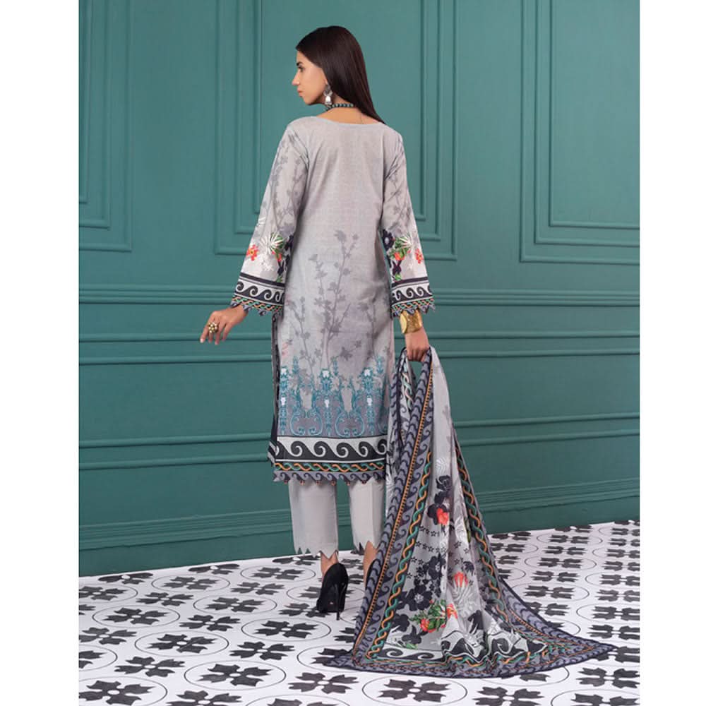 Orchid Digital Printed Lawn 3Pcs Unstitched Suit V1 - 2, Women, 3Pcs Shalwar Suit, Regalia Textiles, Chase Value