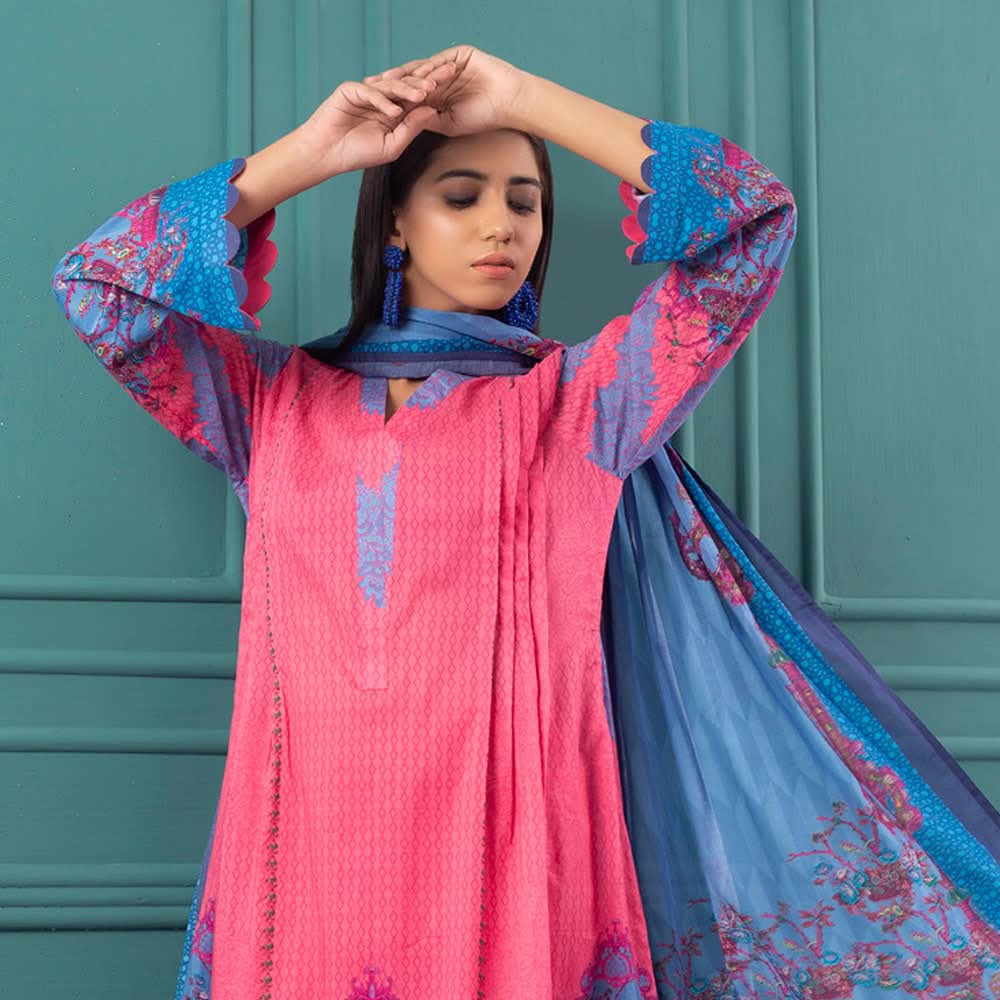 Orchid Digital Printed Lawn 3Pcs Unstitched Suit V1 - 3, Women, 3Pcs Shalwar Suit, Regalia Textiles, Chase Value