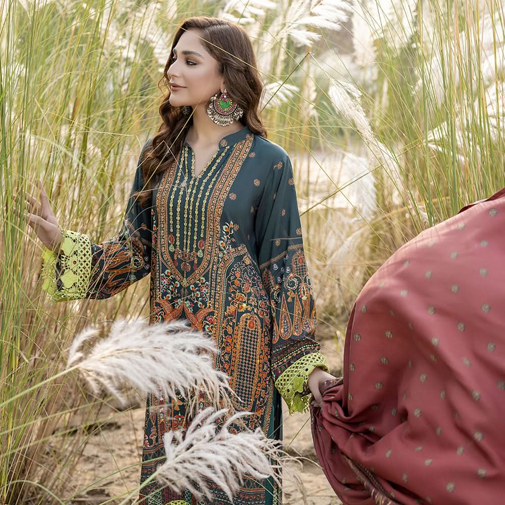 Salina Linen Unstitched 3Pcs Suit - 4, Women, 3Pcs Shalwar Suit, Regalia Textiles, Chase Value