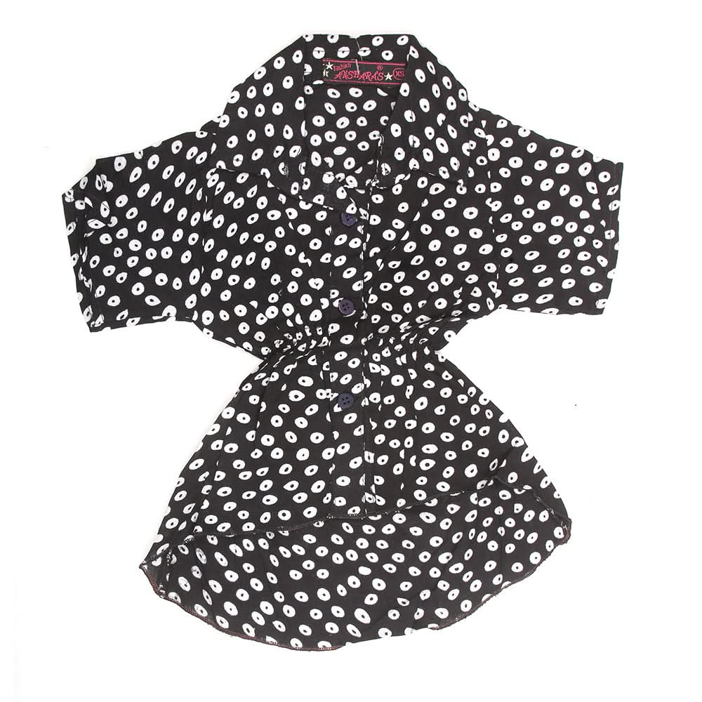 Girls Woven Half Sleeves Top - Black, Kids, Tops, Chase Value, Chase Value