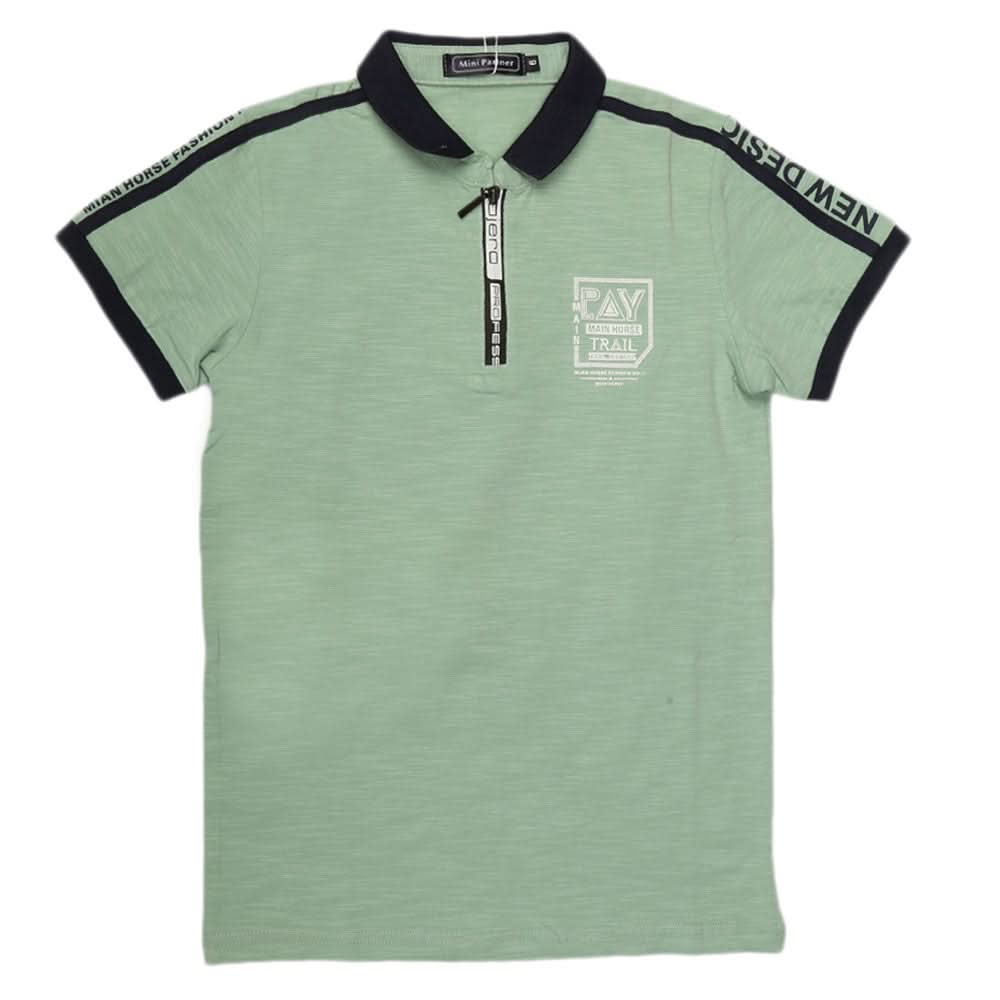 Boys Polo T-Shirt - Green, Kids, Boys T-Shirts, Chase Value, Chase Value