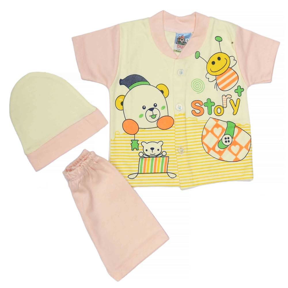 Newborn Boys Suits 3Pcs - Pink-Lemon, Kids, NB Boys Sets And Suits, Chase Value, Chase Value