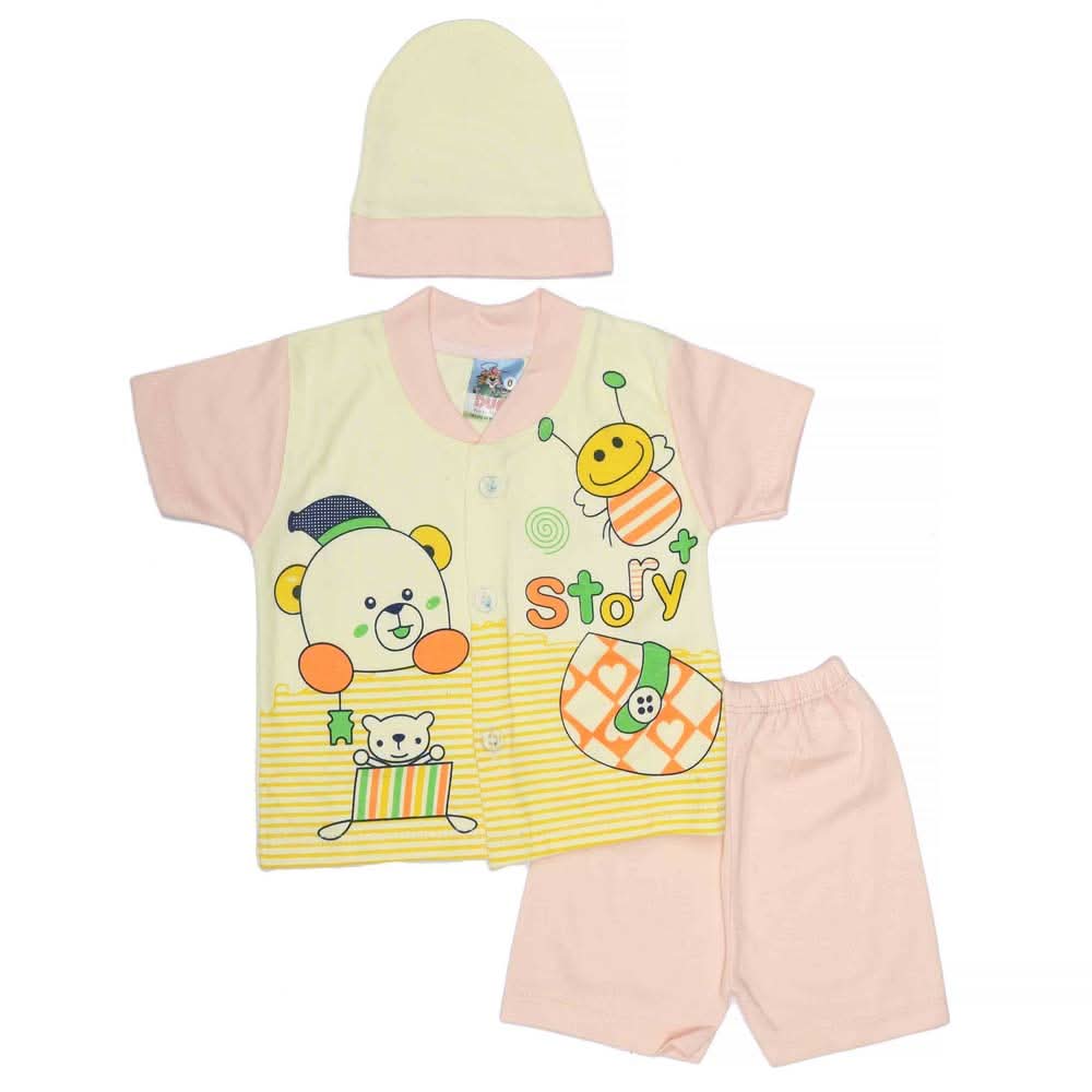 Newborn Boys Suits 3Pcs - Pink-Lemon, Kids, NB Boys Sets And Suits, Chase Value, Chase Value