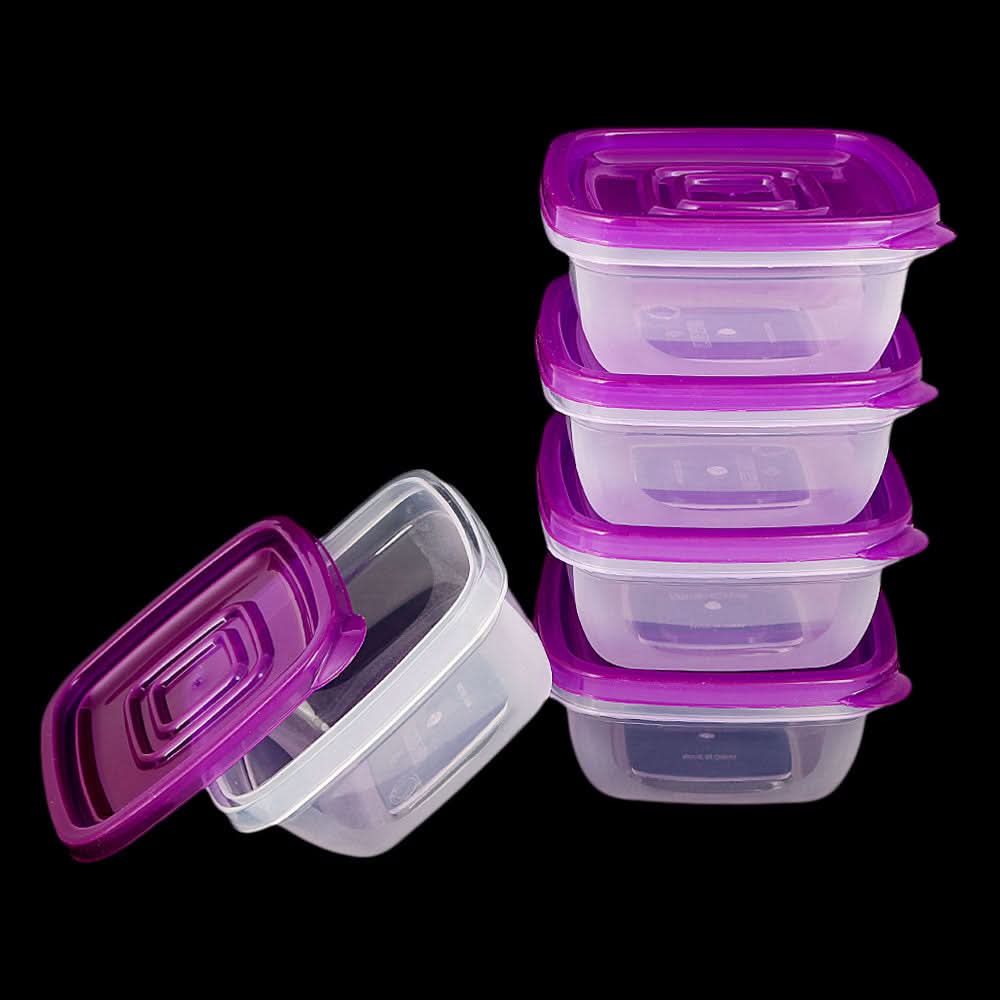 Multipurpose Storage Box 5 Pcs - Purple, Home & Lifestyle, Storage Boxes, Chase Value, Chase Value