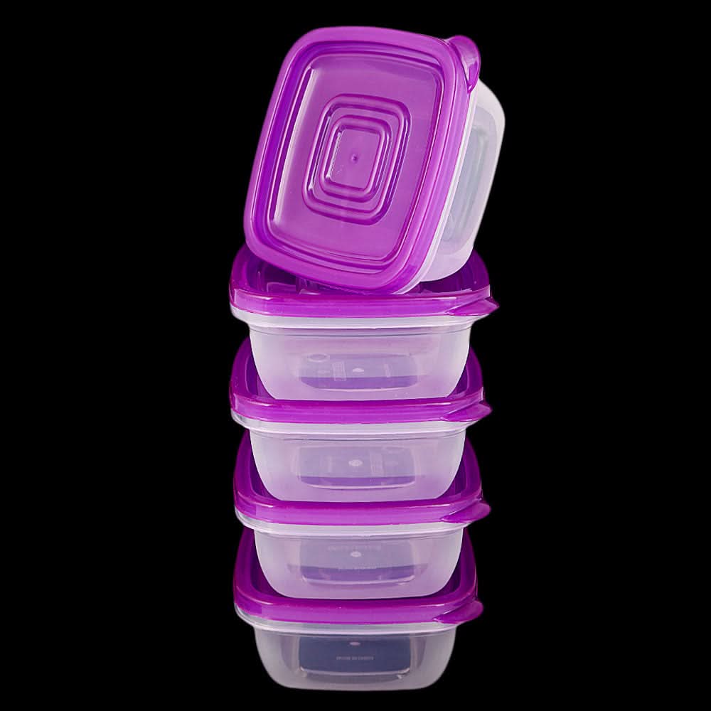 Multipurpose Storage Box 5 Pcs - Purple, Home & Lifestyle, Storage Boxes, Chase Value, Chase Value