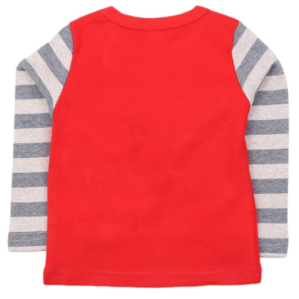 Boys Full Sleeves T-Shirt - Red, Kids, Boys T-Shirts, Chase Value, Chase Value