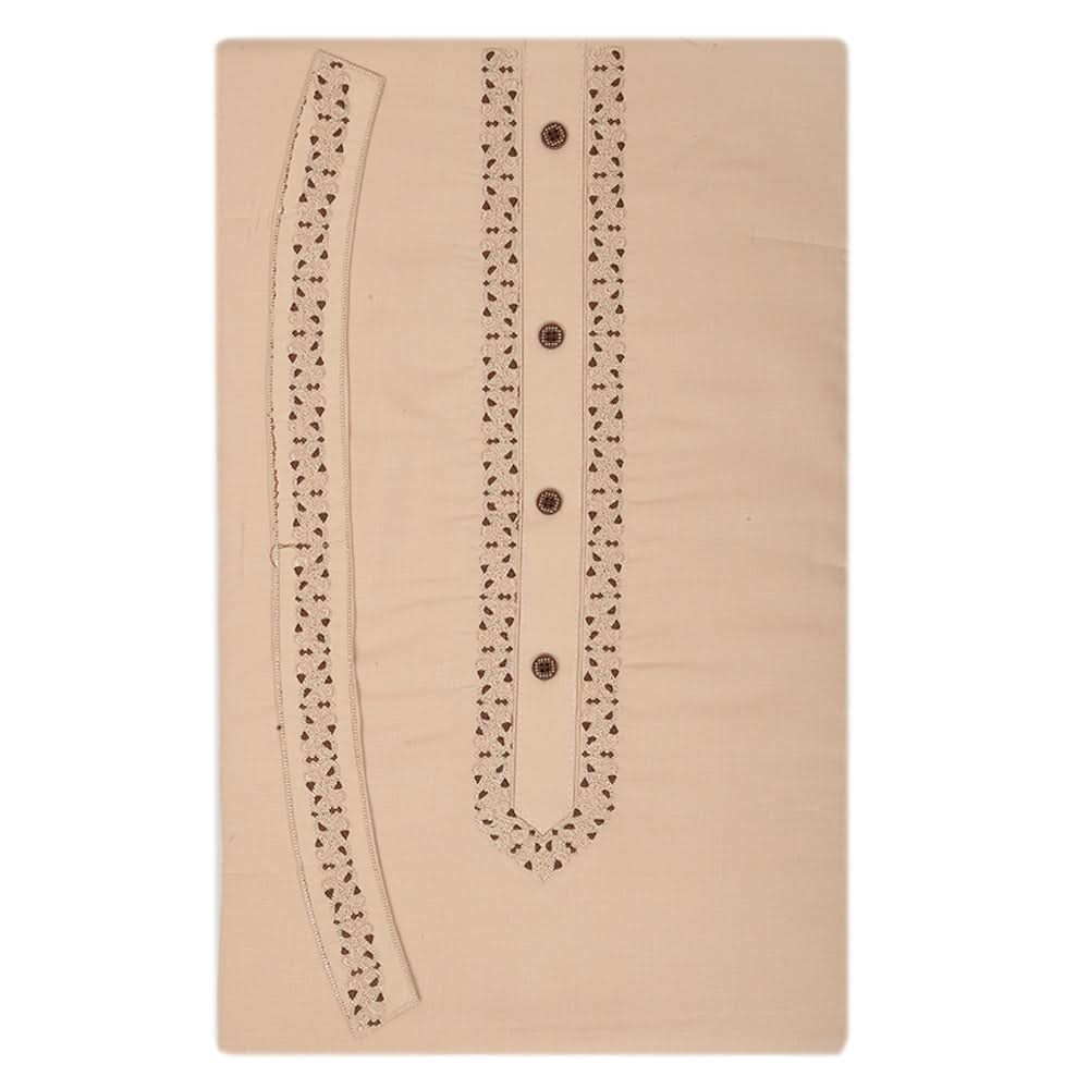 Men's Mashriq Embroidered Un-Stitched Suit - Peach, Men, Unstitched Fabric, Chase Value, Chase Value