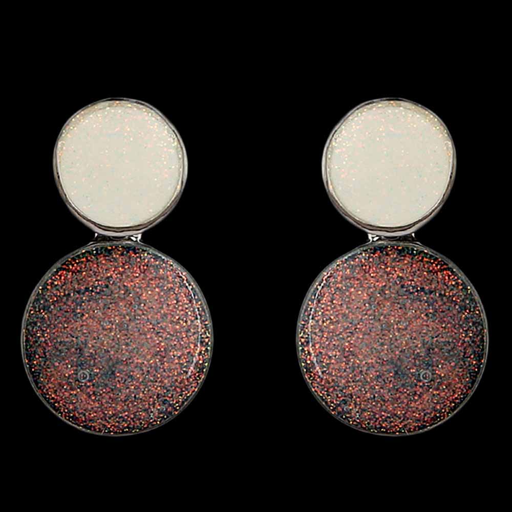 Women's Ear Tops - Peach Silver, Women, Earrings & Tops, Chase Value, Chase Value
