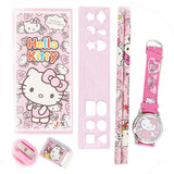 Kids Stationery 7 Pcs Set - Pink, Kids, Pencil Boxes And Stationery Sets, Chase Value, Chase Value