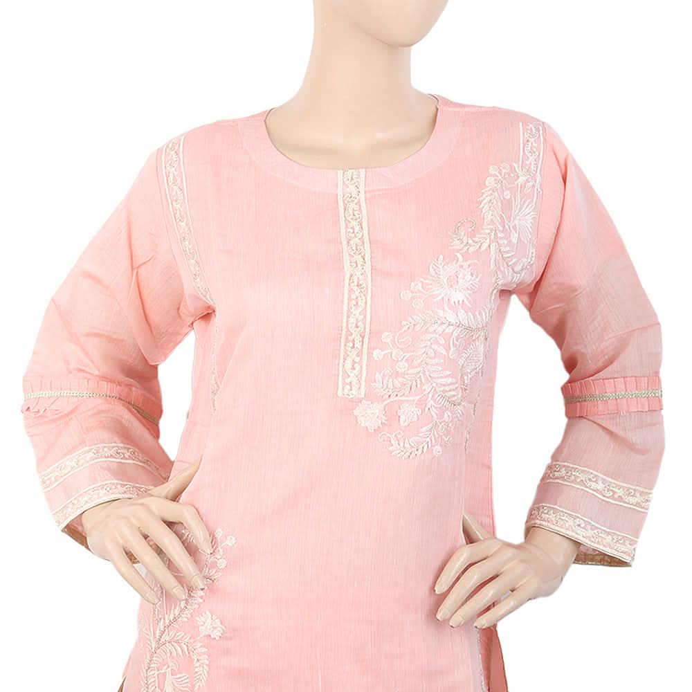 Women's Embroidered Fancy 3Pcs Suit - Pink, Women, Shalwar Suits, Chase Value, Chase Value