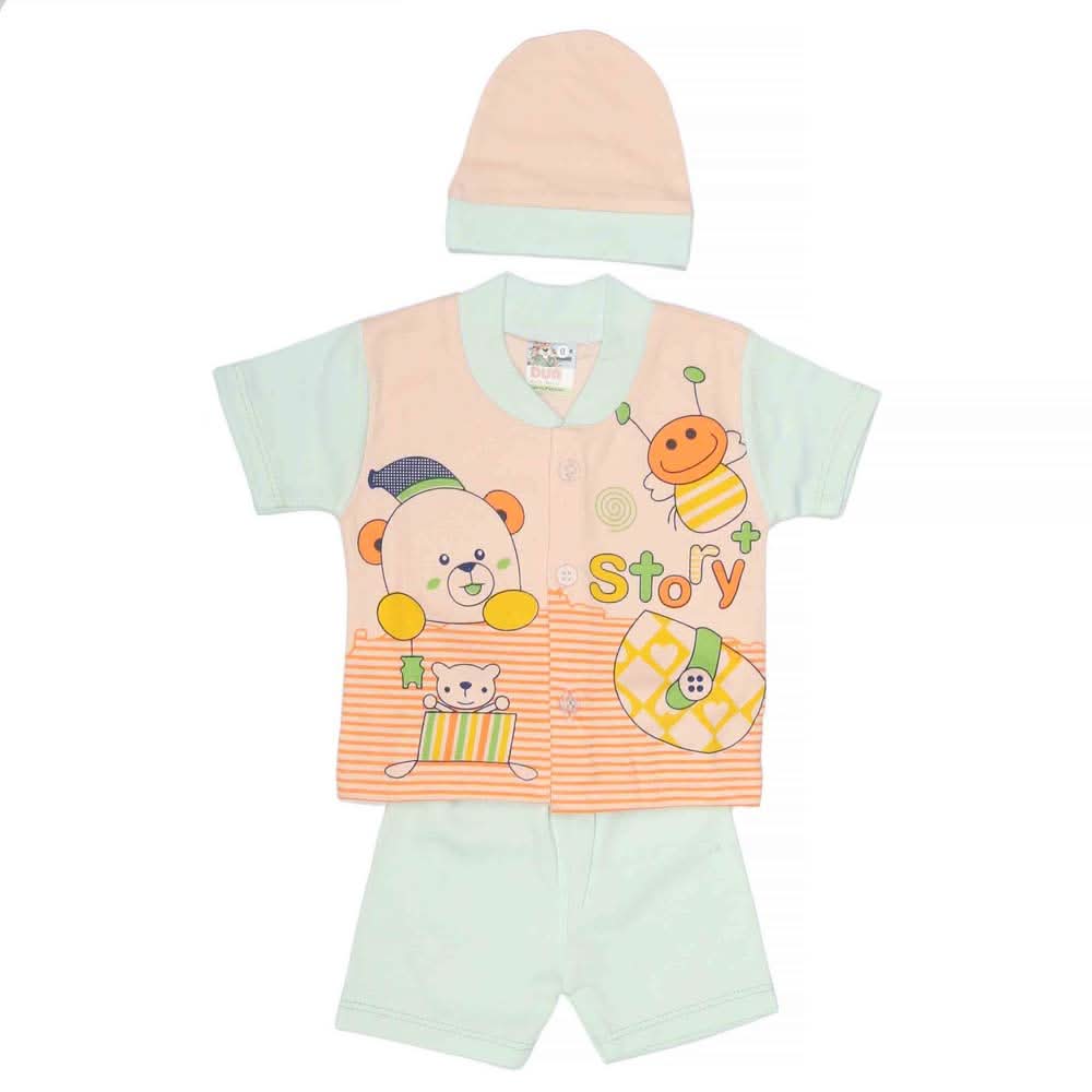 Newborn Boys Suits 3Pcs - Blue-Pink, Kids, NB Boys Sets And Suits, Chase Value, Chase Value
