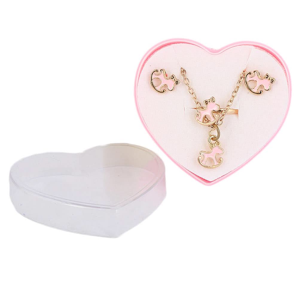 Girls Locket Set - Pink, Kids, Jewellery Sets, Chase Value, Chase Value