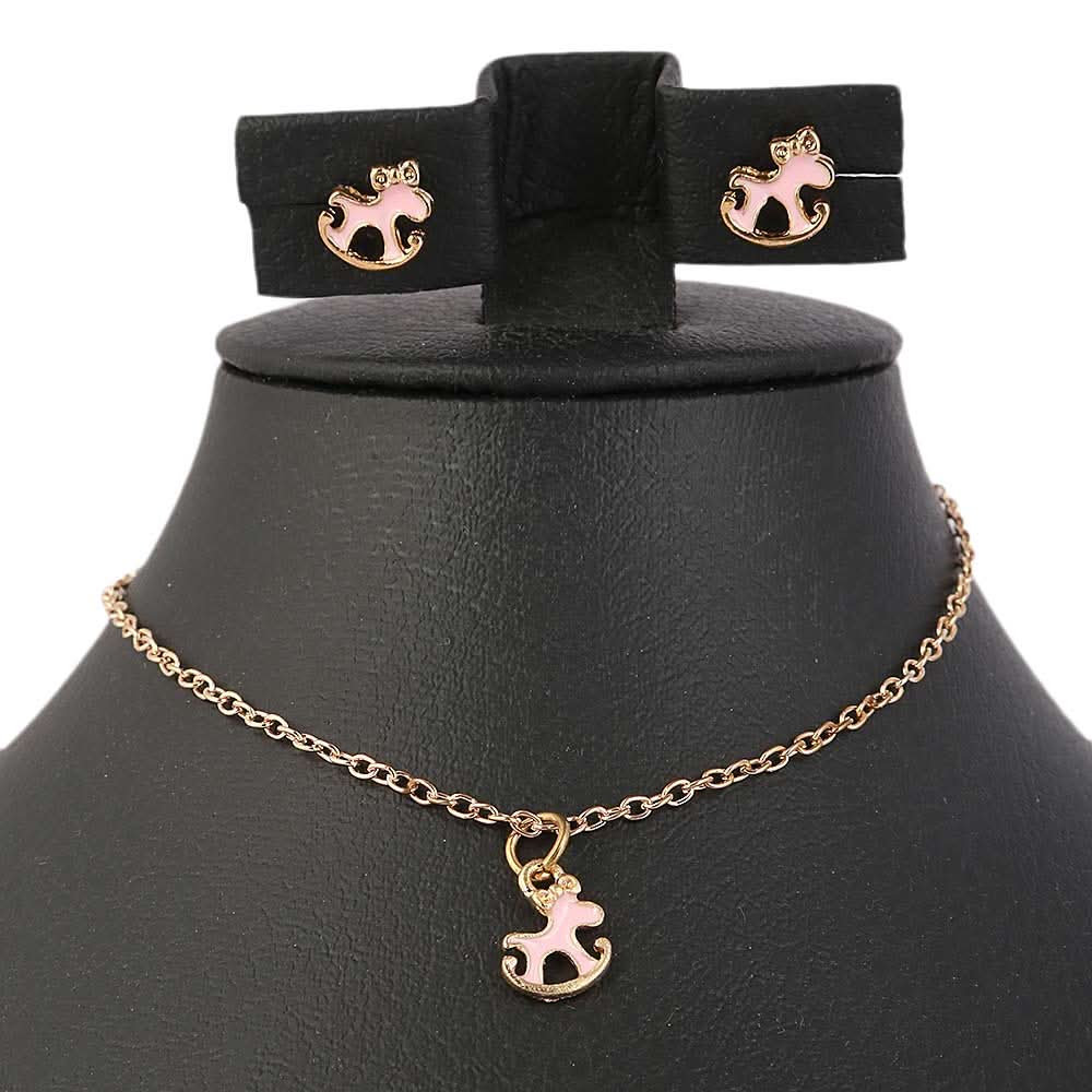 Girls Locket Set - Pink, Kids, Jewellery Sets, Chase Value, Chase Value