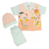 Newborn Boys Suits 3Pcs - Blue-Pink, Kids, NB Boys Sets And Suits, Chase Value, Chase Value