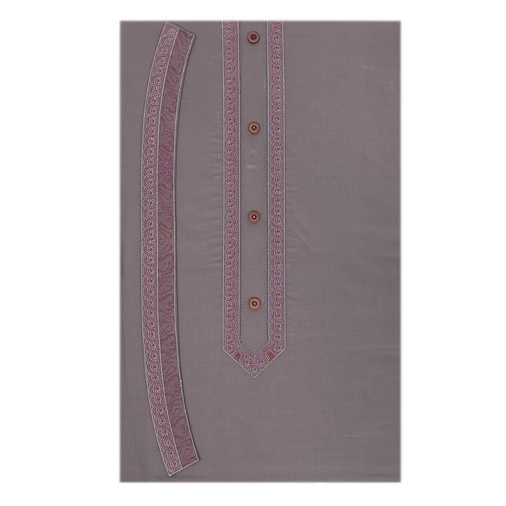 Men's Mashriq Embroidered Un-Stitched Suit - Purple, Men, Unstitched Fabric, Chase Value, Chase Value