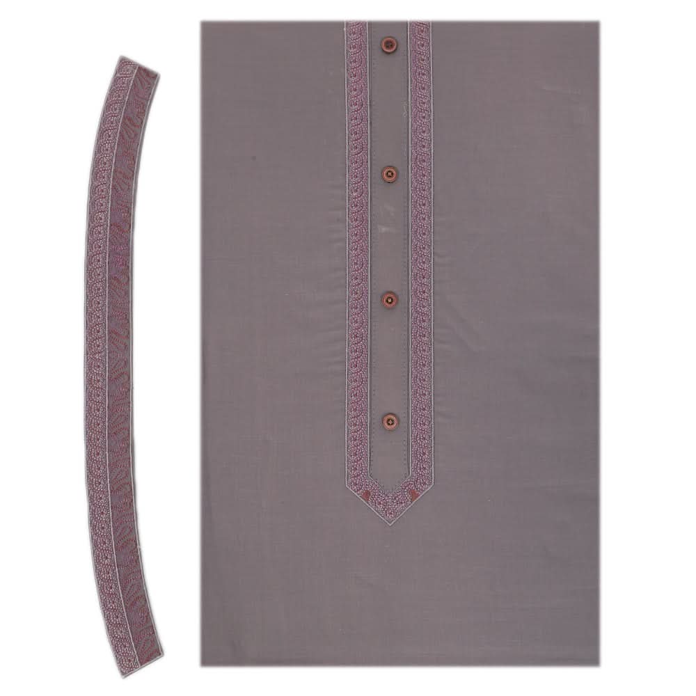 Men's Mashriq Embroidered Un-Stitched Suit - Purple, Men, Unstitched Fabric, Chase Value, Chase Value