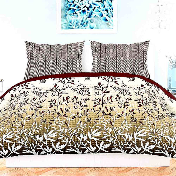 Printed King Size Percale Finish Bed Sheet 3 Piece Set - Multi, Home & Lifestyle, Double Bed Sheet, Chase Value, Chase Value