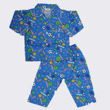 Boys Full Sleeves Night Suit - Blue, Kids, Boys Sets And Suits, Chase Value, Chase Value