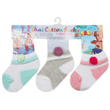 Newborn Socks Pack Of 3 - Q, Newborn Caps, Shoes & Socks, Chase Value, Chase Value