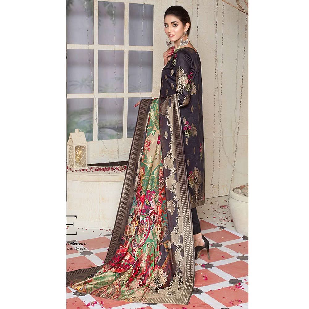Rang Rasiya Jacquard Broshia Lawn 3 Pcs Un-Stitched Suit - 6, Women, 3Pcs Shalwar Suit, Rana Arts, Chase Value