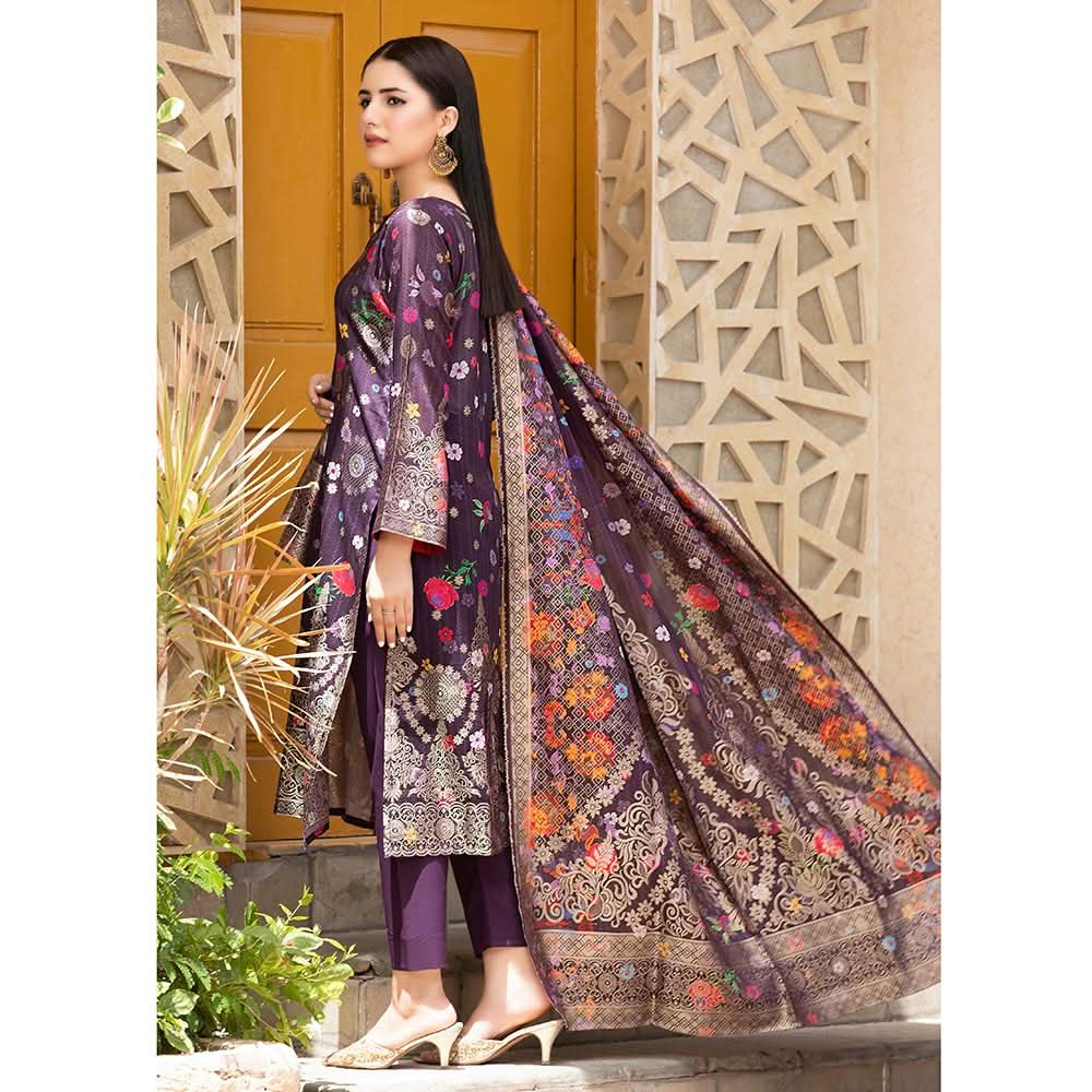 Rang Rasiya Jacquard Broshia Lawn 3 Pcs Un-Stitched Suit - 7, Women, 3Pcs Shalwar Suit, Rana Arts, Chase Value