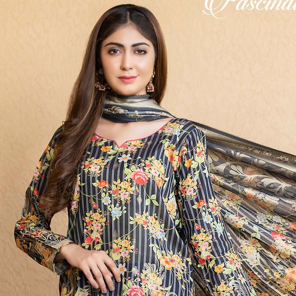 Rang Rasiya Jacquard Broshia Lawn 3 Pcs Un-Stitched Suit - 8, Women, 3Pcs Shalwar Suit, Rana Arts, Chase Value