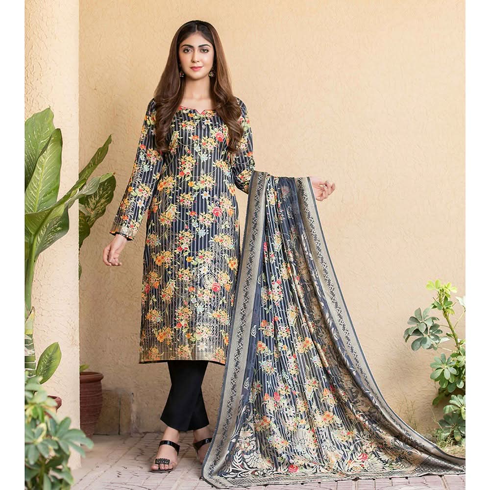 Rang Rasiya Jacquard Broshia Lawn 3 Pcs Un-Stitched Suit - 8, Women, 3Pcs Shalwar Suit, Rana Arts, Chase Value