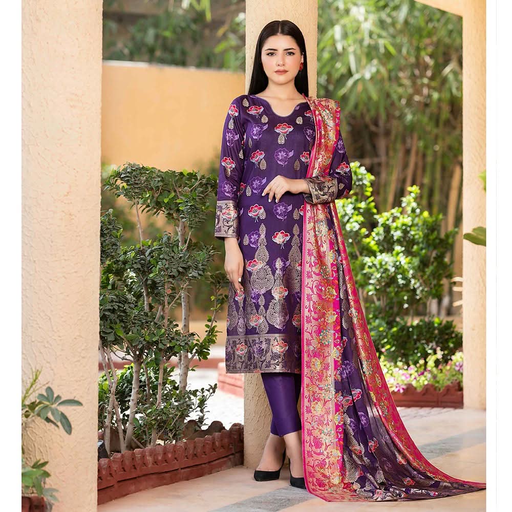 Rang Rasiya Jacquard Broshia Lawn 3 Pcs Un-Stitched Suit - 10, Women, 3Pcs Shalwar Suit, Rana Arts, Chase Value
