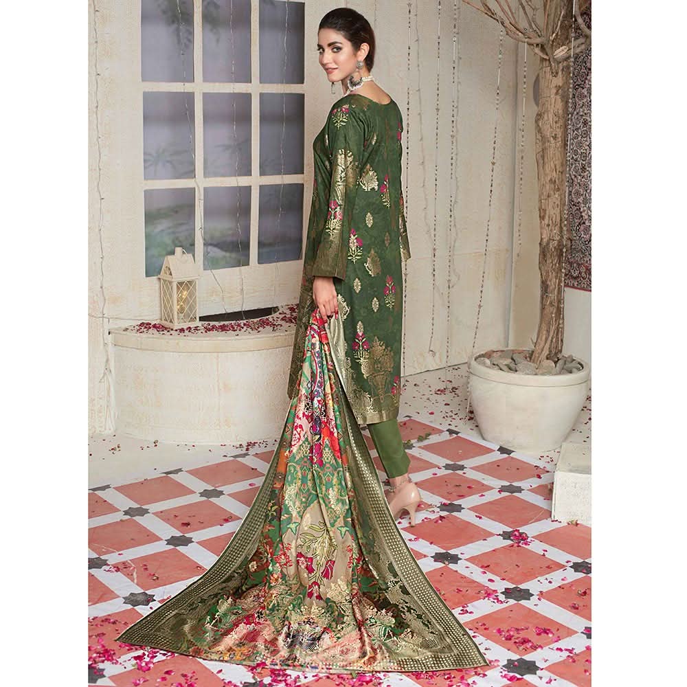 Rang Rasiya Jacquard Broshia Lawn 3 Pcs Un-Stitched Suit - 1, Women, 3Pcs Shalwar Suit, Rana Arts, Chase Value