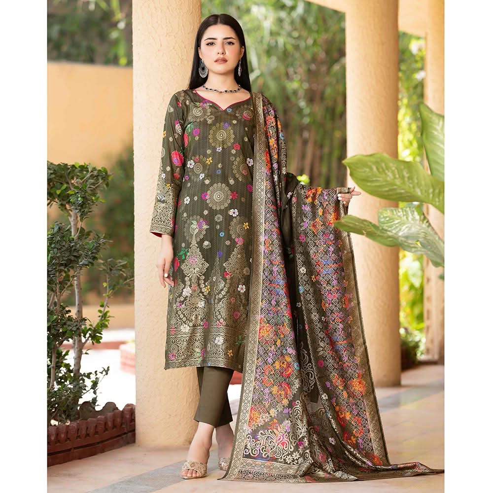 Rang Rasiya Jacquard Broshia Lawn 3 Pcs Un-Stitched Suit - 3, Women, 3Pcs Shalwar Suit, Rana Arts, Chase Value