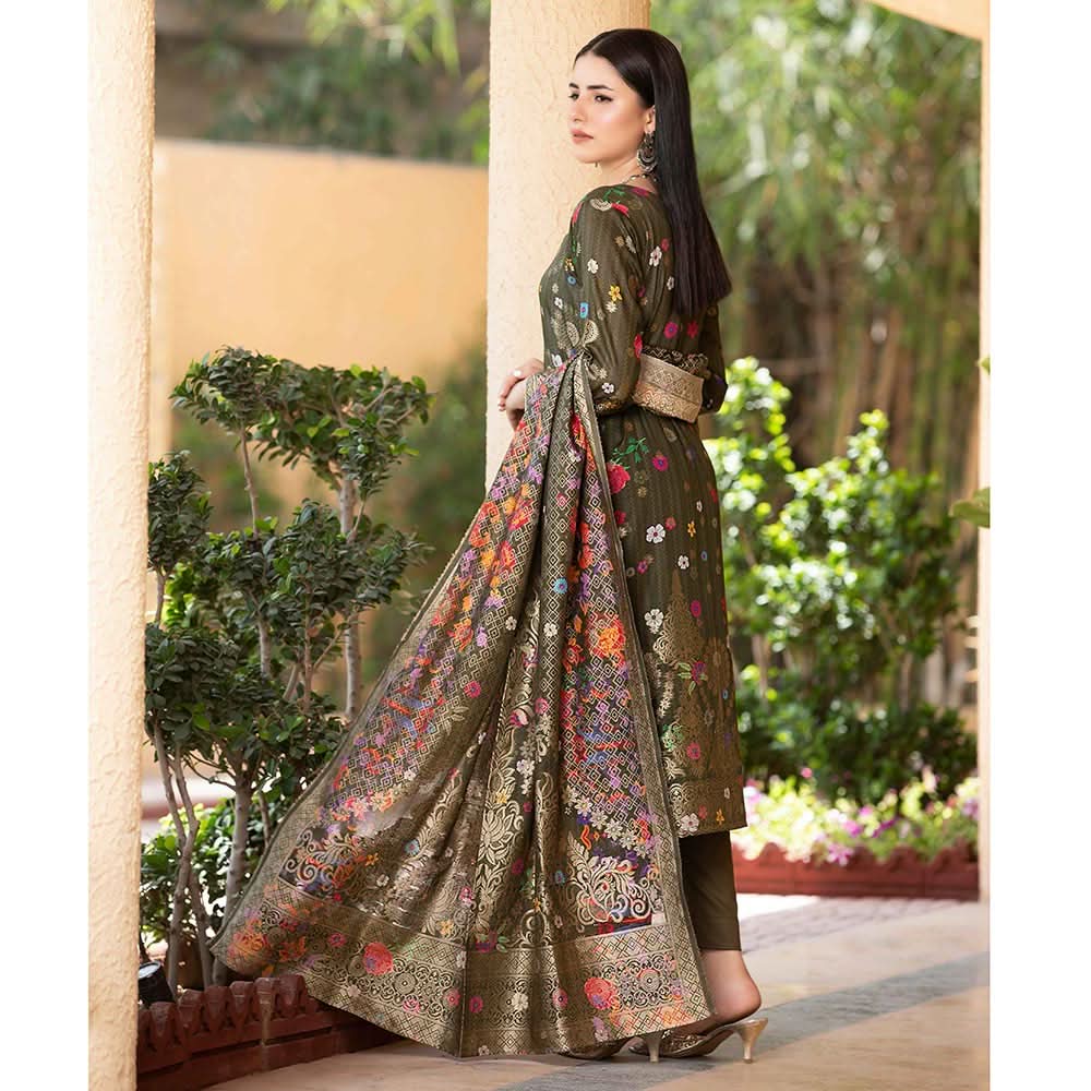 Rang Rasiya Jacquard Broshia Lawn 3 Pcs Un-Stitched Suit - 3, Women, 3Pcs Shalwar Suit, Rana Arts, Chase Value