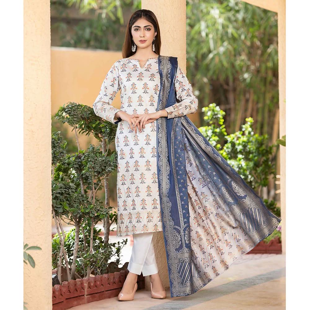 Rang Rasiya Jacquard Broshia Lawn 3 Pcs Un-Stitched Suit - 4, Women, 3Pcs Shalwar Suit, Rana Arts, Chase Value