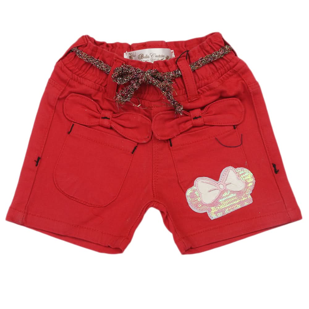 Girls Short - Red, Girls Shorts Skirts, Chase Value, Chase Value