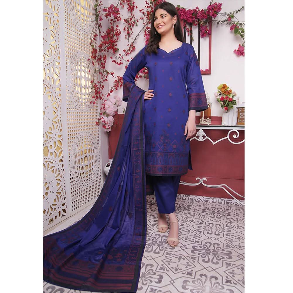 Rivisihing Banarsi Embroidered 3 Pcs Un-Stitched Suit - 4, Women, 3Pcs Shalwar Suit, Rana Arts, Chase Value