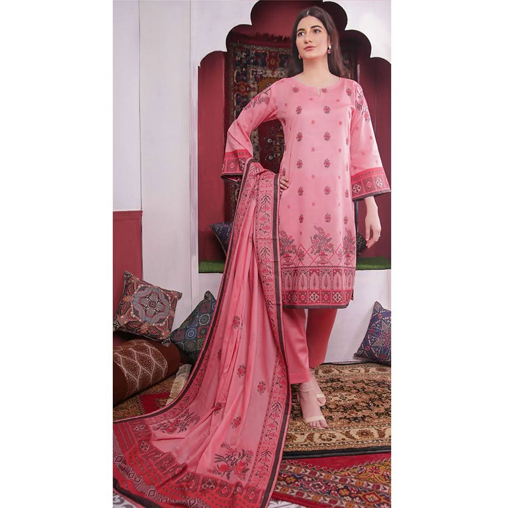 Rivisihing Banarsi Embroidered 3 Pcs Un-Stitched Suit - 5, Women, 3Pcs Shalwar Suit, Rana Arts, Chase Value