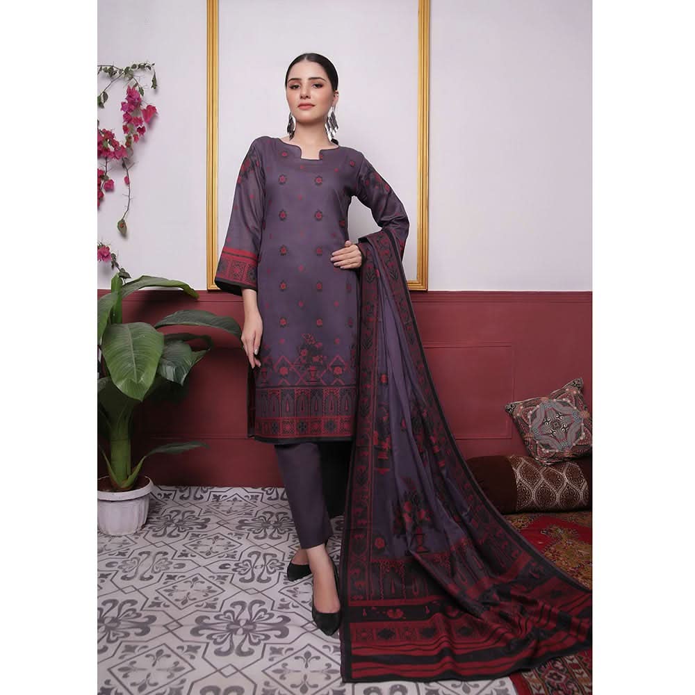 Rivisihing Banarsi Embroidered 3 Pcs Un-Stitched Suit - 8, Women, 3Pcs Shalwar Suit, Rana Arts, Chase Value