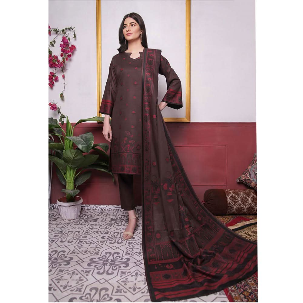 Rivisihing Banarsi Embroidered 3 Pcs Un-Stitched Suit - 9, Women, 3Pcs Shalwar Suit, Rana Arts, Chase Value