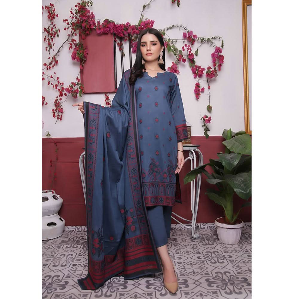 Rivisihing Banarsi Embroidered 3 Pcs Un-Stitched Suit - 10, Women, 3Pcs Shalwar Suit, Rana Arts, Chase Value