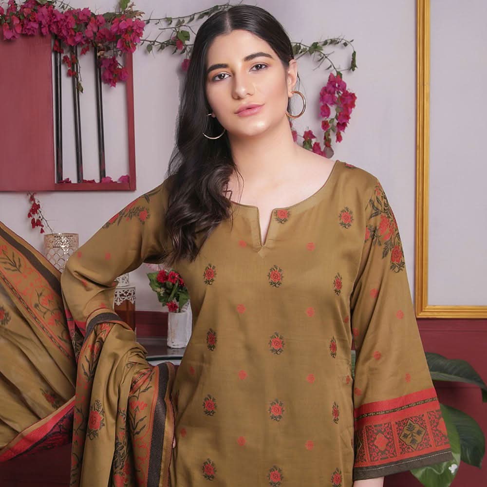 Rivisihing Banarsi Embroidered 3 Pcs Un-Stitched Suit - 11, Women, 3Pcs Shalwar Suit, Rana Arts, Chase Value