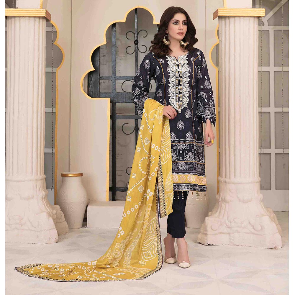 Tawakkal RANGOU ME KHOYA Broshia With Chundri Silk Duppata 3 Pcs Un-Stitched Suit - 1714, Women, 3Pcs Shalwar Suit, Tawakkal Fabrics, Chase Value