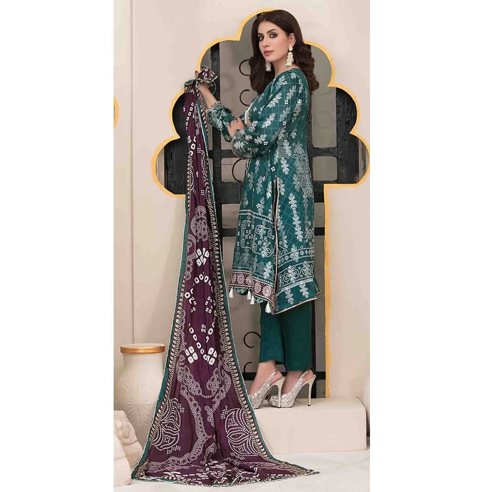 Tawakkal RANGOU ME KHOYA Broshia With Chundri Silk Duppata 3 Pcs Un-Stitched Suit - 1717, Women, 3Pcs Shalwar Suit, Tawakkal Fabrics, Chase Value