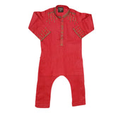 Boys Embroidered Kurta Shalwar Suit - Maroon, Kids, Boys Shalwar Kameez, Chase Value, Chase Value