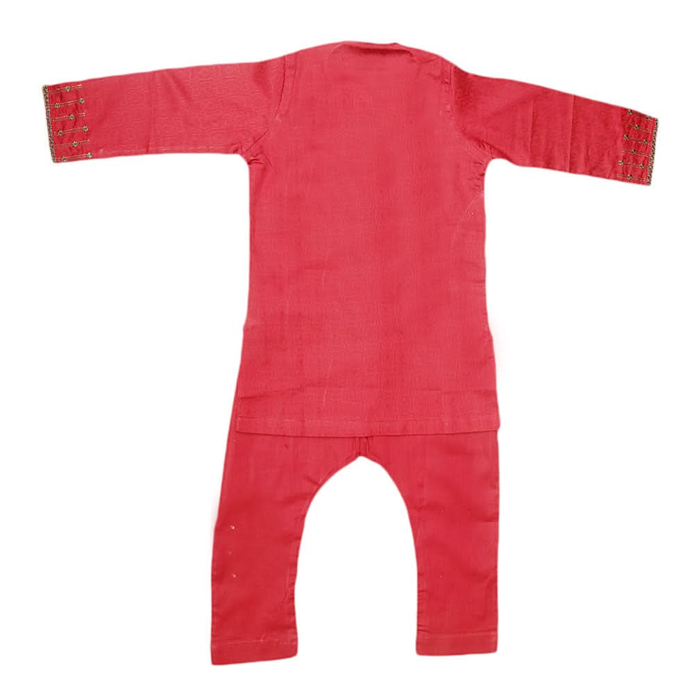 Boys Embroidered Kurta Shalwar Suit - Maroon, Kids, Boys Shalwar Kameez, Chase Value, Chase Value