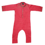 Boys Embroidered Kurta Shalwar Suit - Maroon, Kids, Boys Shalwar Kameez, Chase Value, Chase Value