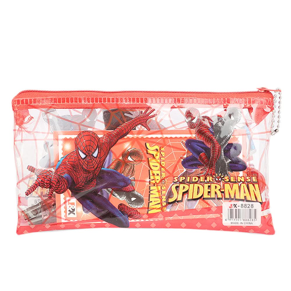 Kids Stationery 7 Pcs Set - Red, Kids, Pencil Boxes And Stationery Sets, Chase Value, Chase Value