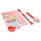 Kids Stationery 7 Pcs Set - Red, Kids, Pencil Boxes And Stationery Sets, Chase Value, Chase Value